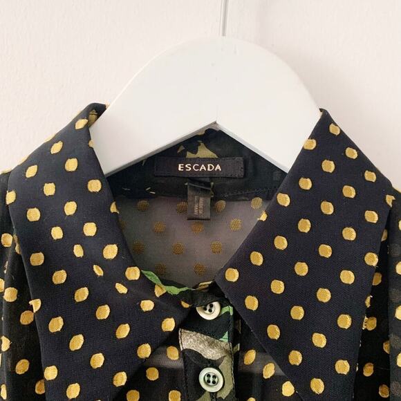 Escada Silk Floral Blouse - M - Picture 4 of 4